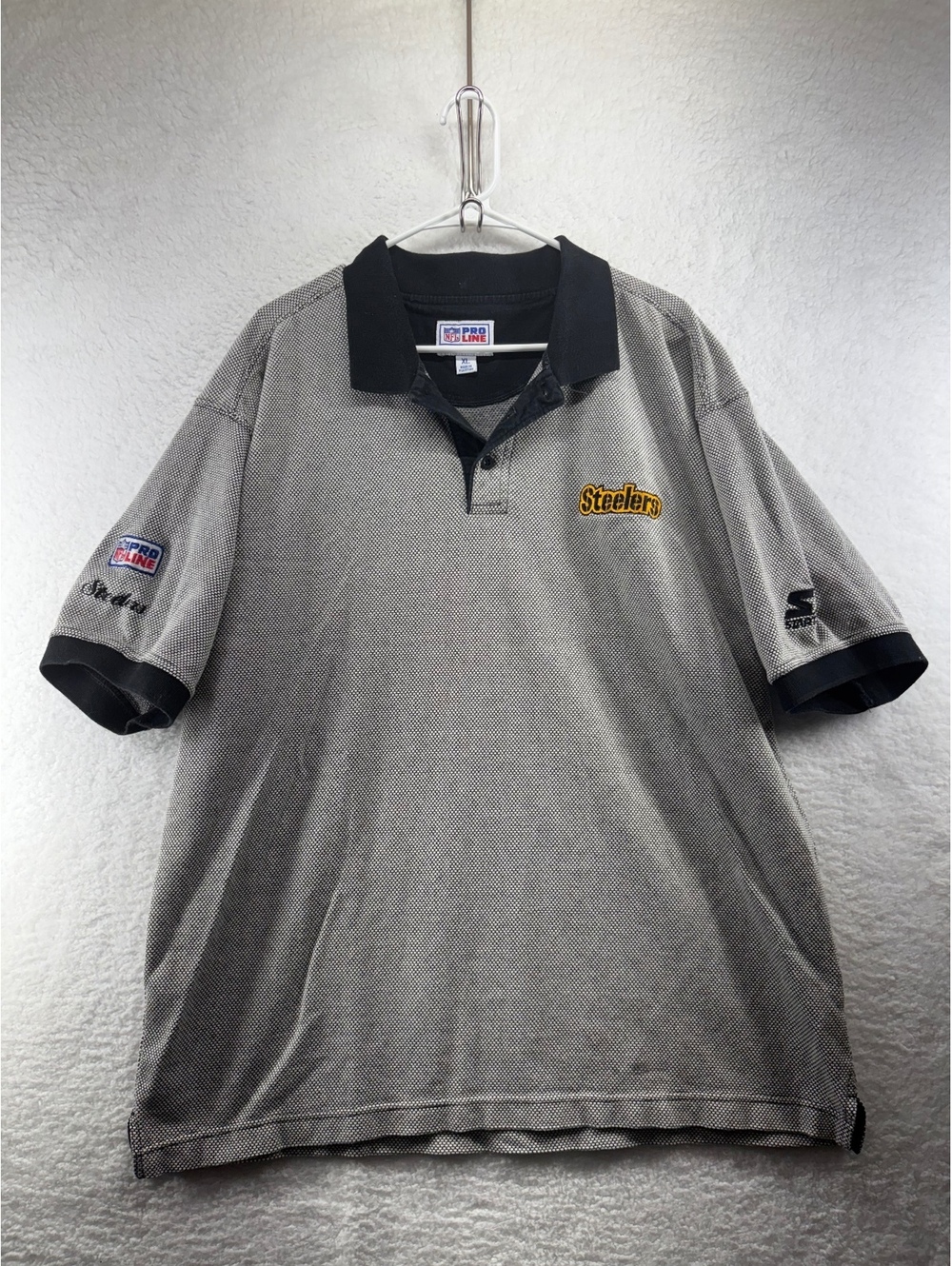 Vintage Pro Line Starter Pittsburgh Steelers Polo Mens XL NFL Embroidered